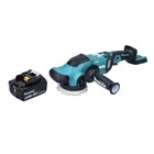 Pulidora excéntrica a batería Makita DPO 500 T1 18 V 125 mm sin escobillas + 1x batería 5,0 Ah - sin cargador