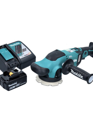 Pulidora excéntrica a batería Makita DPO 500 RG1 18 V 125 mm sin escobillas + 1x batería 6,0 Ah + cargador