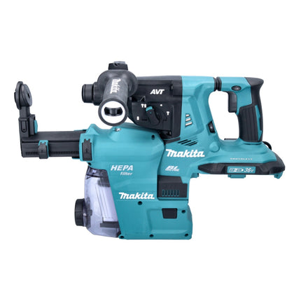 Makita DHR 280 ZJ Martillo a batería 2x18V / SDS-Plus / Brushless + Makpac 3 - Sin batería, sin cargador incluidos