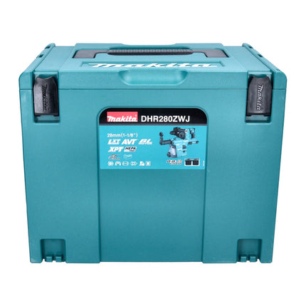 Makita DHR 280 ZJ Martillo a batería 2x18V / SDS-Plus / Brushless + Makpac 3 - Sin batería, sin cargador incluidos