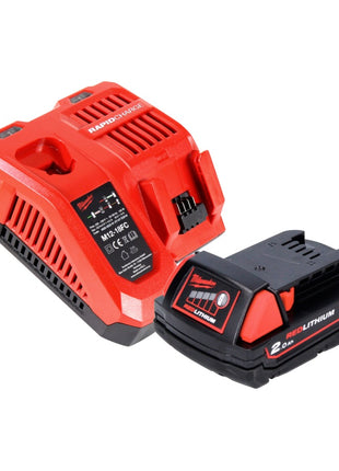 Lijadora excéntrica a batería Milwaukee M18 BOS125-201 FC 18 V 125 mm + 1x batería 2,0 Ah + cargador