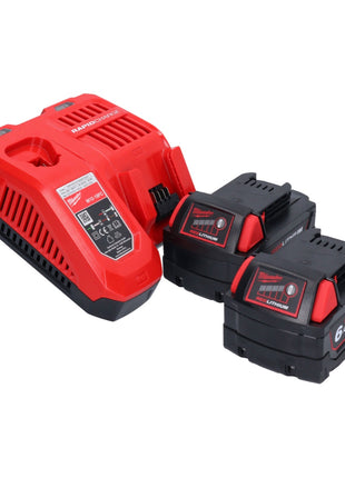 Amoladora angular a batería Milwaukee M18 CAG115XPDB-602 18 V 115 mm sin escobillas + 2x baterías 6,0 Ah + cargador