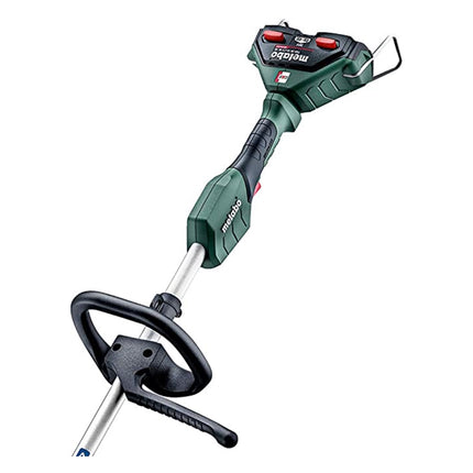 Desbrozadora de batería Metabo FSD 36-18 LTX BL 40 36 V (2x 18 V) mango redondo sin escobillas + 2x batería 8,0 Ah + cargador doble + correa trasera