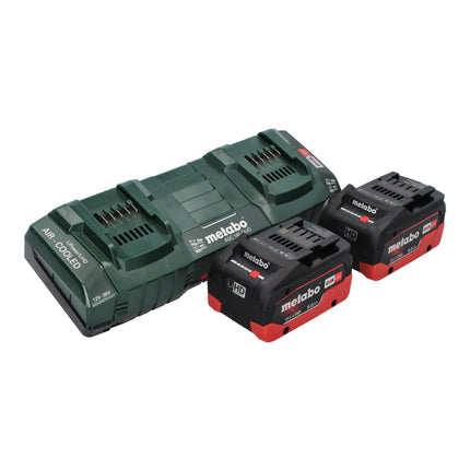 Desbrozadora de batería Metabo FSD 36-18 LTX BL 40 36 V (2x 18 V) mango redondo sin escobillas + 2x batería 8,0 Ah + cargador doble + correa trasera