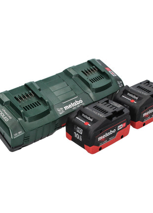 Desbrozadora de batería Metabo FSD 36-18 LTX BL 40 36 V (2x 18 V) mango redondo sin escobillas + 2x batería 10,0 Ah + cargador doble + correa trasera