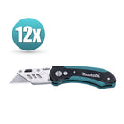 Navaja Makita Display Safety Plegable 12 piezas (E-11520-12) Cúter con mango antideslizante