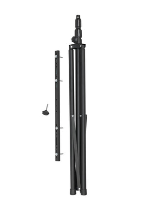 Brennenstuhl ST 301 Trépied télescopique pour chantier noir avec barre transversale, 115 - 300 cm, 10Kg de charge admissible pour projecteurs LED (1170310010)