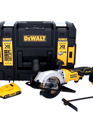 Sierra circular a batería DeWalt DCS 571 18 V 115 mm sin escobillas + 1x batería 2,0 Ah + TSTAK - sin cargador