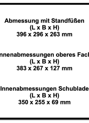 Festool Systainer T-LOC SYS-COMBI 2 Werkzeugkoffer ( 200117 ) 396 x 296 x 270 mm - Toolbrothers