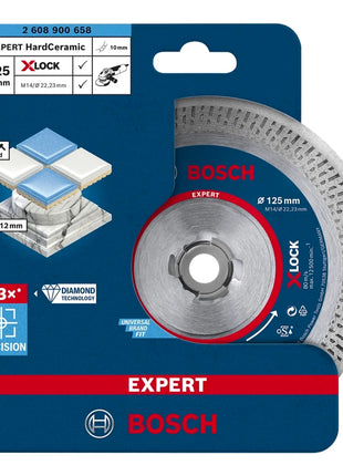 Bosch EXPERT HardCeramic X-LOCK Diamant Trennscheibe 125 x 22,23 mm 1 Stk. ( 2608900658 ) Diamond Technology - Toolbrothers