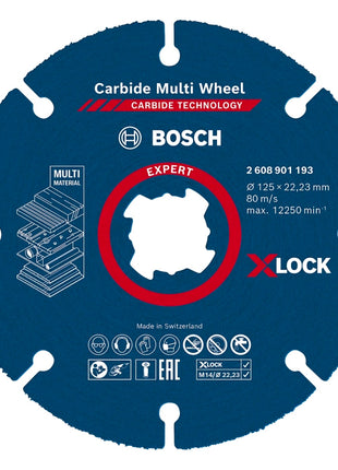 Disco de corte Bosch Expert Carbide Multi Wheel X-LOCK (2608901193) 125 mm x 22,23 mm