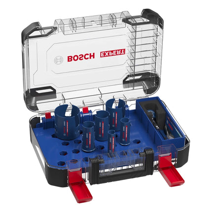 Bosch Expert Construction Material Juego de sierras perforadoras 10 piezas 20 / 25 / 32 / 38 / 51 / 64 x 60 mm (2608900490) Tecnología de carburo para taladros rotativos y de percusión