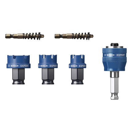 Bosch Expert Juego de sierras perforadoras para chapa, 6 piezas, 22/25/32 x 40 mm (2608900502), tecnología de carburo para taladros rotativos y de percusión