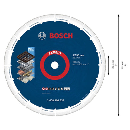 Bosch Expert Diamond Metal Wheel Disque à tronçonner 355 x 25,4 mm ( 2608900537 )