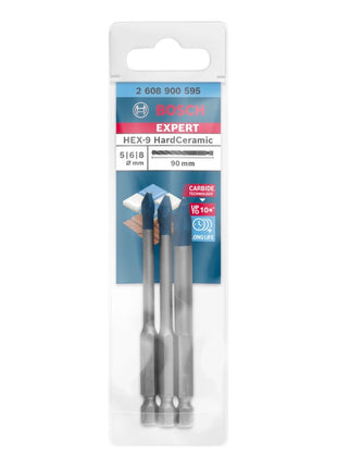 Bosch EXPERT HardCeramic HEX-9 juego de brocas 5,0 - 8,0 x 90 mm 3 piezas (2608900595) Tecnología de carburo