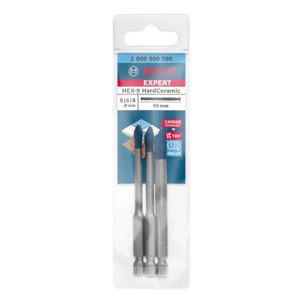 Bosch EXPERT HardCeramic HEX-9 drill bit set 5.0 - 8.0 x 90 mm 3 pcs ( 2608900595 ) Carbide Technology