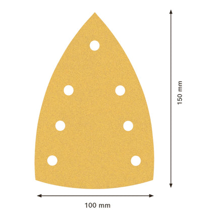 Bosch EXPERT C470 Sandpaper , 100x150mm, 7 holes, G120, for Multi sanders, 10 pcs. (2608901117)