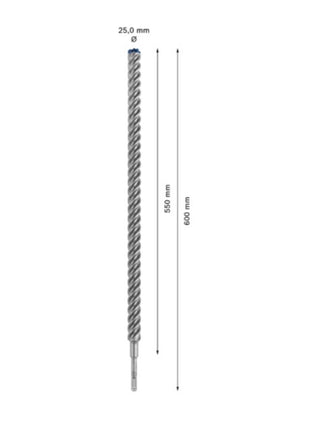 Bosch Expert SDS plus 7X taladro percutor 25 x 600 mm (2608900152) 4 filos Tecnología Carbide