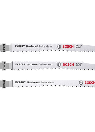 Bosch EXPERT Hardwood 2 side clean Set de lames de scie sauteuse : T 308 BF / BFP, 117 mm, Bi-métal, 3 pcs. (2608900549)