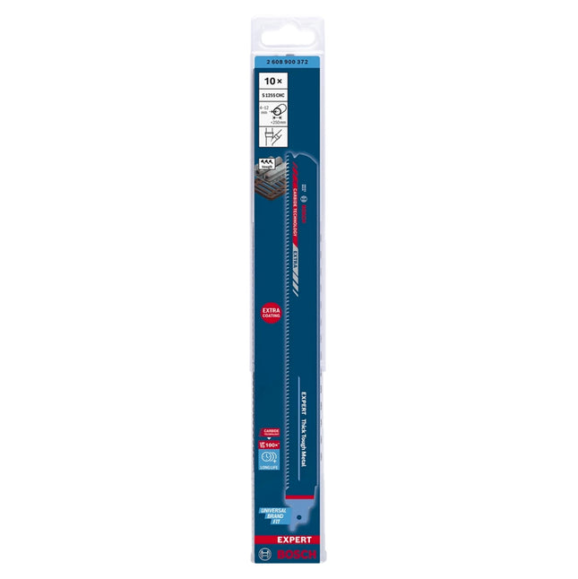 Bosch EXPERT Thick Tough Metal S 1255 CHC Brzeszczot do piły szablastej 300 mm 10 szt. ( 2608900372 ) Carbide Technology
