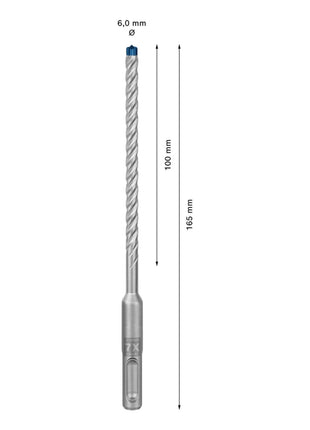 Bosch Expert SDS plus 7X taladro percutor 6,0 x 165 mm 10 piezas (2608900160) 4 filos Tecnología de carburo