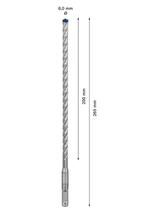 Bosch Expert SDS plus 7X Hammerbohrer 8,0 x 265 mm 30 Stk. ( 2608900185 ) 4 Schneiden Carbide Technology - Toolbrothers