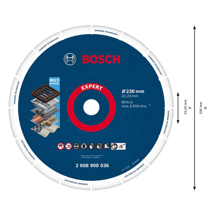 Disco de corte Bosch Expert Diamond Metal Wheel 230 x 22,23 mm (2608900536) Diamond Technology