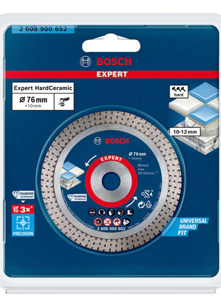 Disco de corte de diamante Bosch Expert Hard Ceramic 76 mm 76 x 1,5 x 10 mm (2608900652) Diamond Technology - sucesor de 2608615020