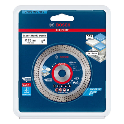 Bosch Expert Hard Ceramic 76 mm disco diamantato 76 x 1,5 x 10 mm ( 2608900652 ) Tecnologia diamantata - successore di 2608615020