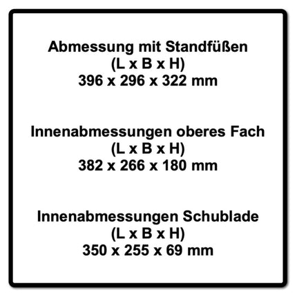 Festool Systainer T-LOC SYS-COMBI 3 Werkzeugkoffer 4 Stk. ( 4x 200118 ) 396 x 296 x 322 mm - Toolbrothers