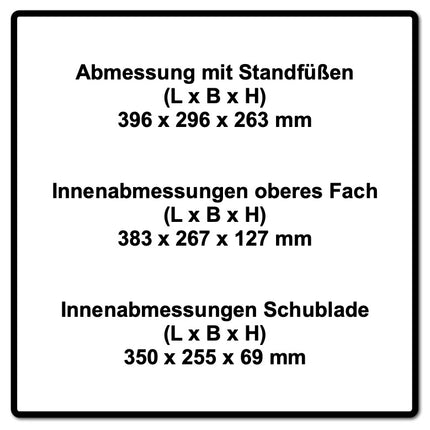 Festool Systainer T-LOC SYS-COMBI 2 Tool case 396 x 296 x 270mm, 4 pcs. (4x 200117)