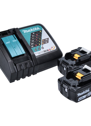 Kit combinado de batería Makita DLX 2005 MJ Taladro de impacto a batería DHP 458 + llave de impacto a batería DTD 146 + 2x batería 4.0 Ah + cargador + Makpac