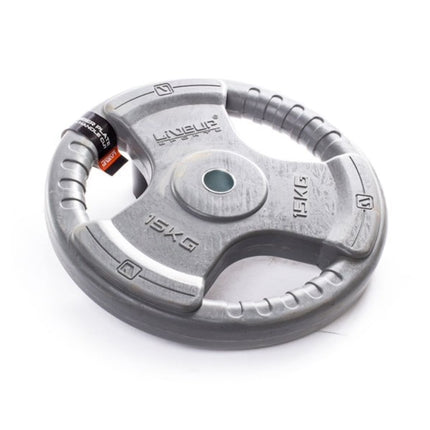 VirosPro Sports LS2123 placa de pesas de hierro fundido pesas con mancuernas 15,0 kg 1 pieza pesas de disco de goma