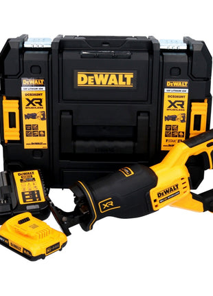 Sierra alternativa a batería DeWalt DCS 382 D1T 18 V sin escobillas + 1x batería 2,0 Ah + cargador + TSTAK