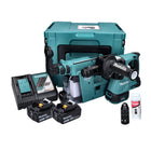 Taladro percutor a batería Makita DHR 243 RTJW 18 V 2,0 J SDS plus sin escobillas + 2x baterías 5,0 Ah + cargador + aspiración + Makpac