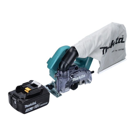 Makita DCC 500 T1 Akku Diamantschneider 18 V 125 mm Brushless + 1x Akku 5,0 Ah - ohne Ladegerät - Toolbrothers