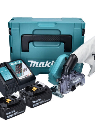 Makita DCC 500 RTJ Akku Diamantschneider 18 V 125 mm Brushless + 2x Akku 5,0 Ah + Ladegerät + Makpac - Toolbrothers