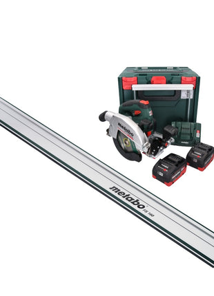 Metabo KS 18 LTX 66 BL Akumulatorowa pilarka tarczowa 18 V 165 mm + 2x akumulator 5,5 Ah + ładowarka + prowadnica + metaBOX