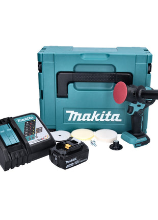 Makita DPV 300 RF1J Akku Schleifer Polierer 18 V 50 / 80 mm Brushless + 1x Akku 3,0 Ah + Ladegerät + Makpac - Toolbrothers