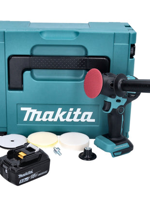 Makita DPV 300 T1J Akku Schleifer Polierer 18 V 50 / 80 mm Brushless + 1x Akku 5,0 Ah + Makpac - ohne Ladegerät - Toolbrothers