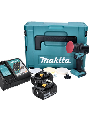 Makita DPV 300 RGJ Akku Schleifer Polierer 18 V 50 / 80 mm Brushless + 2x Akku 6,0 Ah + Ladegerät + Makpac - Toolbrothers