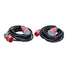 Brennenstuhl 2x cable de extensión CEE 400 V / 16 A 10 m IP44 negro (2x 1167740) para corriente pesada / corriente trifásica / corriente eléctrica