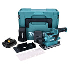 Makita DBO 380 A1J Ponceuse vibrante sans fil 18 V - 93 x 185 mm - Brushless + 1x Batterie 2,0 Ah + Makpac - sans chargeur