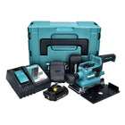 Makita DBO 380 RA1J Ponceuse vibrante sans fil 18 V - 93 x 185 mm - Brushless + 1x Batterie 2,0 Ah + Chargeur + Makpac