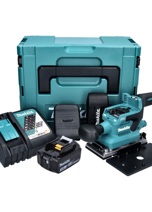 Makita DBO 380 RF1J Akku Schwingschleifer 18 V 93 x 185 mm Brushless + 1x Akku 3,0 Ah + Ladegerät + Makpac