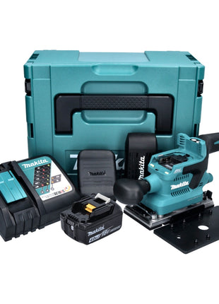 Makita DBO 380 RM1J Akku Schwingschleifer 18 V 93 x 185 mm Brushless + 1x Akku 4,0 Ah + Ladegerät + Makpac