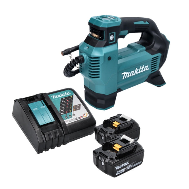 Makita DMP 181 RT cordless compressor 18 V 11.1 bar + 2x rechargeable battery 5.0 Ah + charger