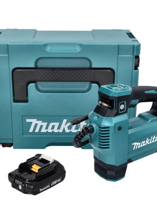 Compresor de batería Makita DMP 181 A1J 18 V 11,1 bar + 1x batería 2,0 Ah + Makpac - sin cargador