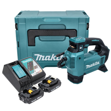 Makita DMP 181 RAJ compresor sin cable 18 V 11,1 bar + 2x batería recargable 2,0 Ah + cargador + Makpac