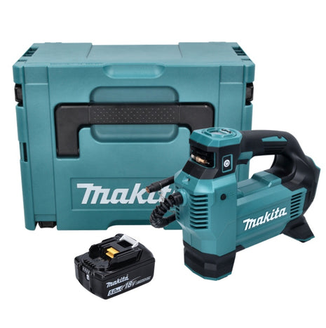 Makita DMP181T1J Inflator 11.1bar 18V + 1x Battery 5.0 Ah + Makpac Case - without charger